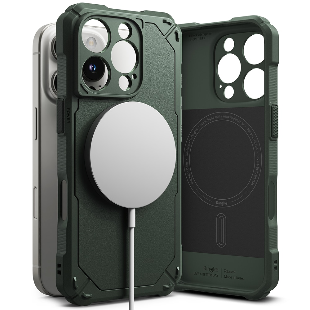 Rugged Gear Magnetic Funda iPhone 16 Pro Dark Green