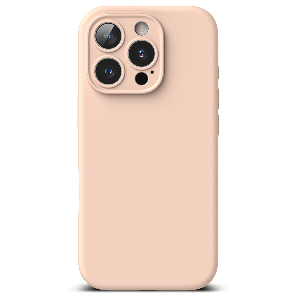 Silicone Magnetic Funda iPhone 16 Pro Pink Sand