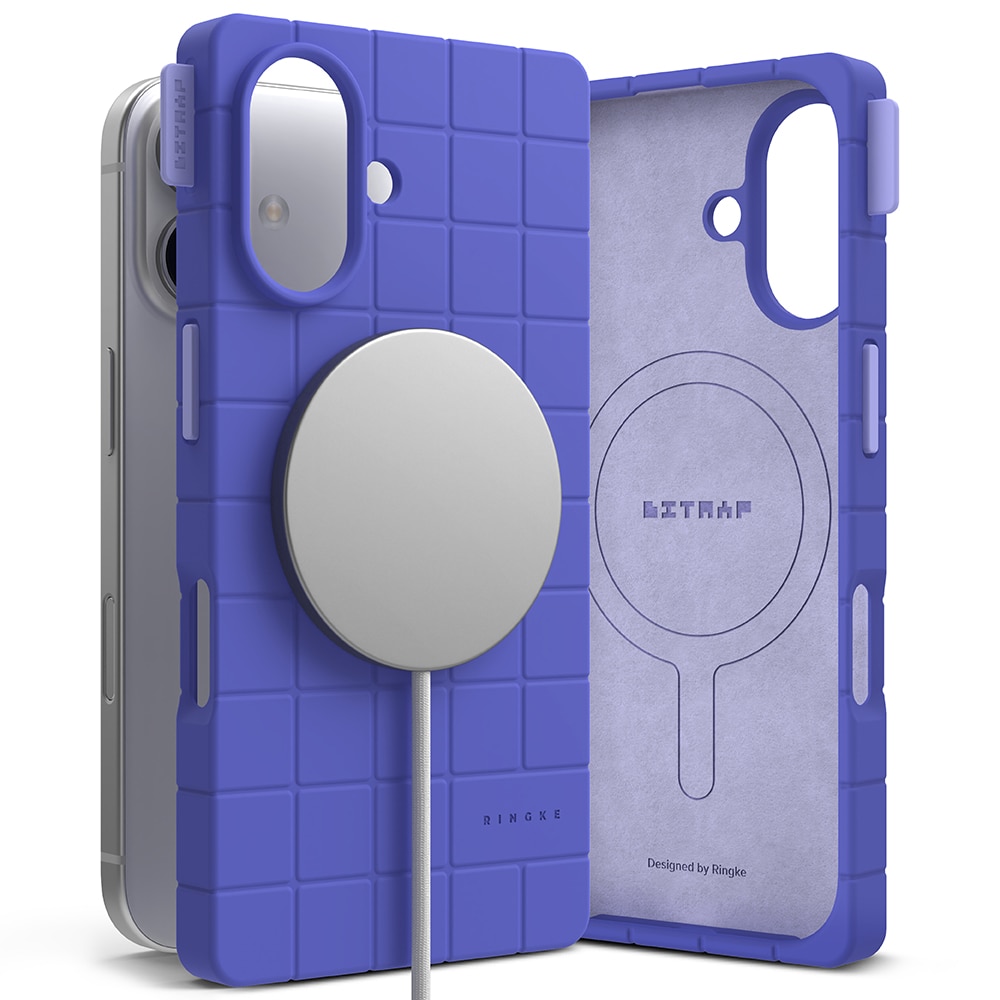 Bitmap Silicone Magnetic Funda iPhone 16 Ultramarine