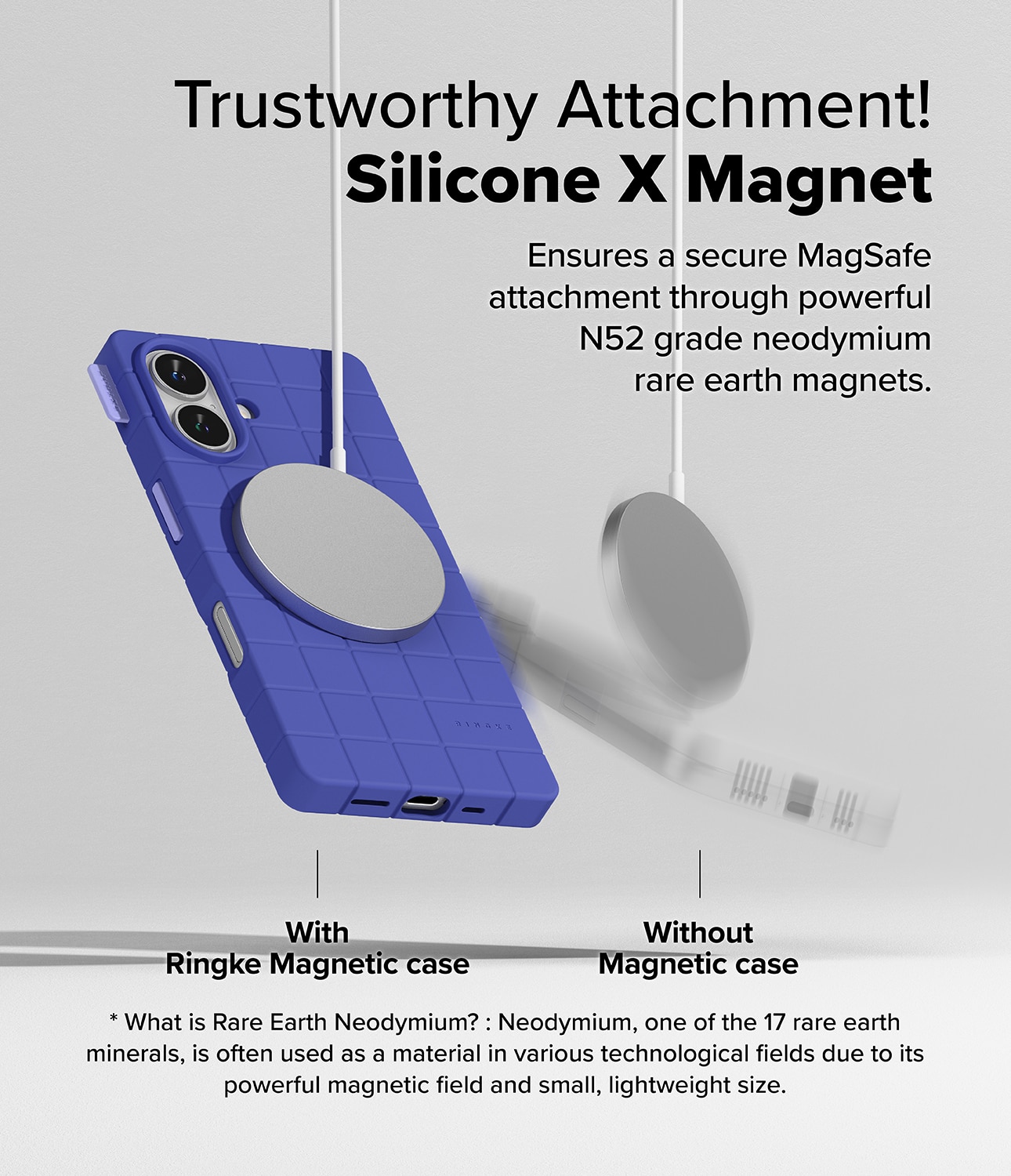 Bitmap Silicone Magnetic Funda iPhone 16 Ultramarine