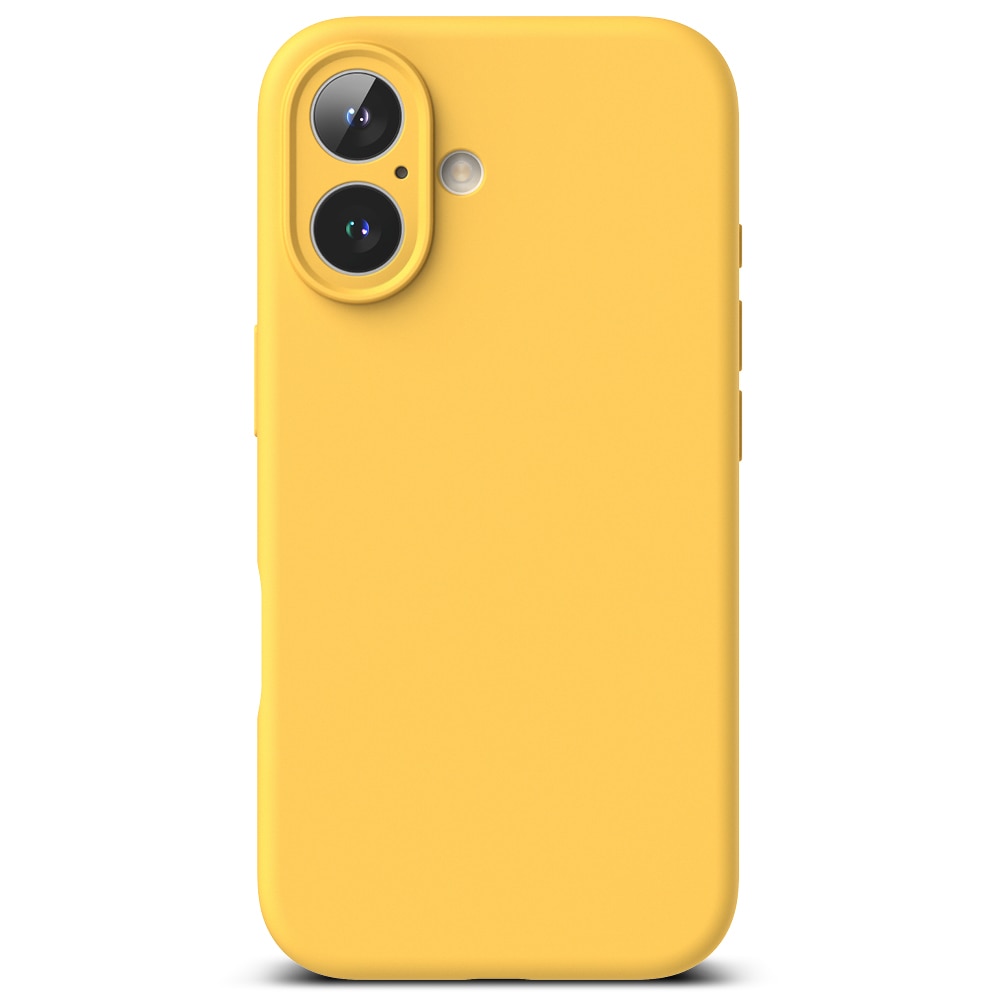 Silicone Magnetic Funda iPhone 16 Yellow