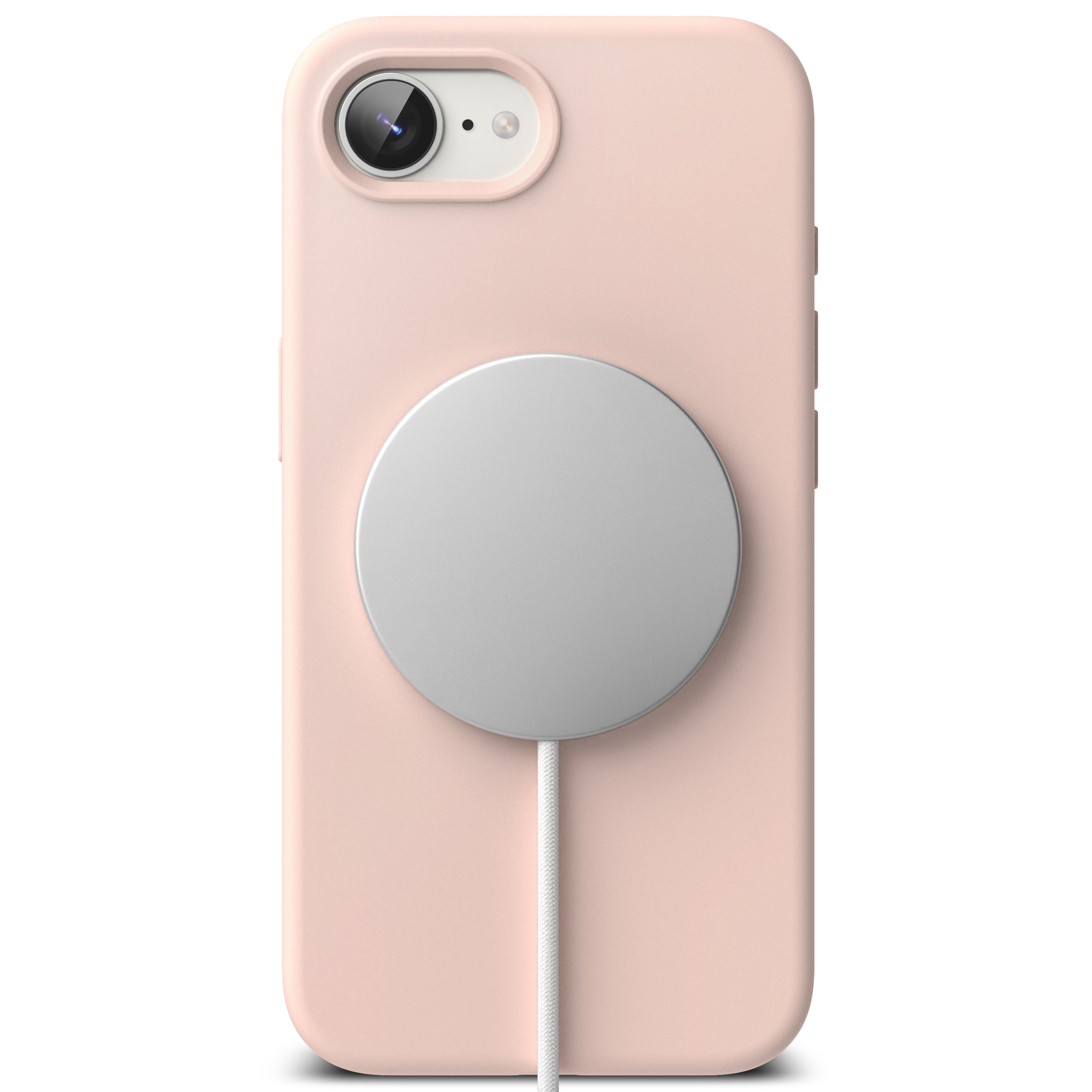 Silicone Magnetic Funda iPhone SE 4 Pink Sand