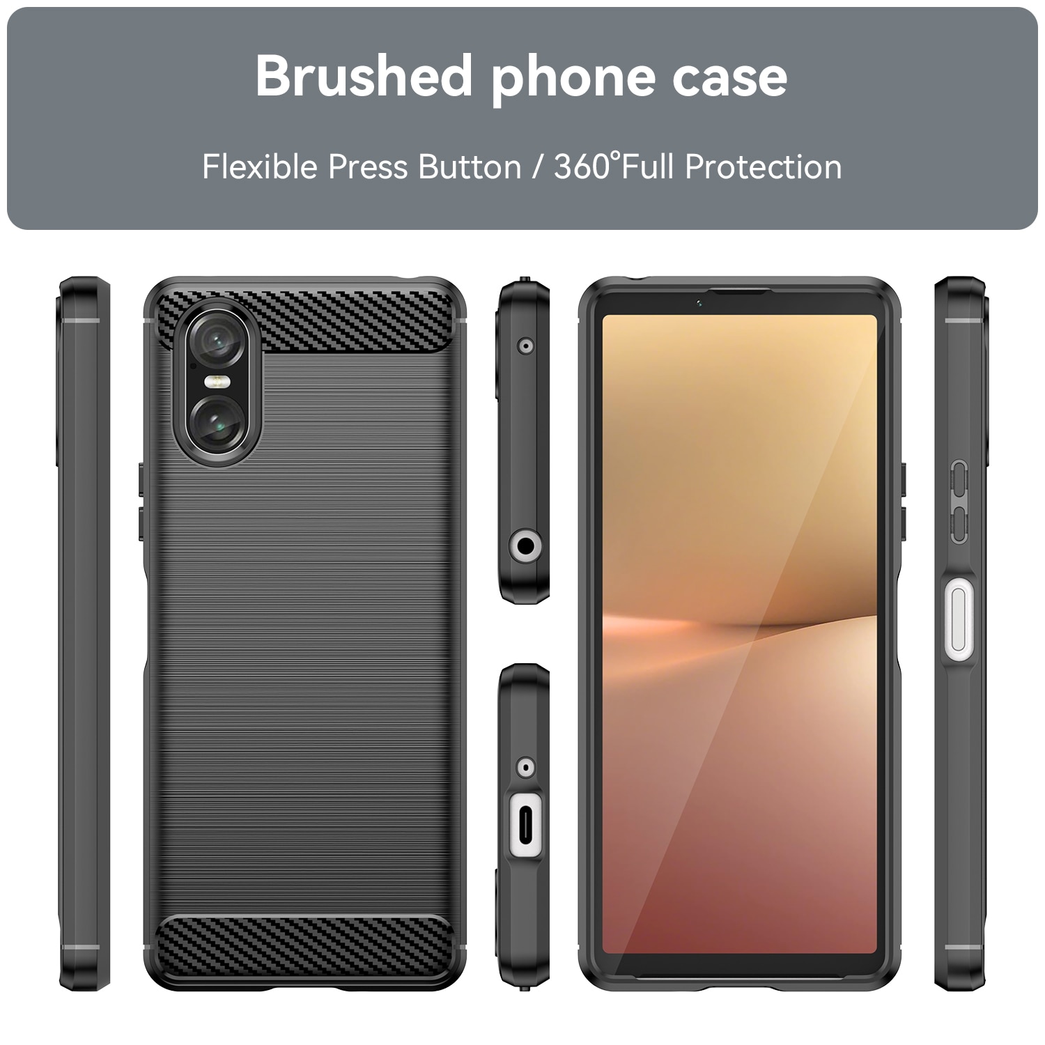 Funda TPU Brushed Sony Xperia 10 VI Black