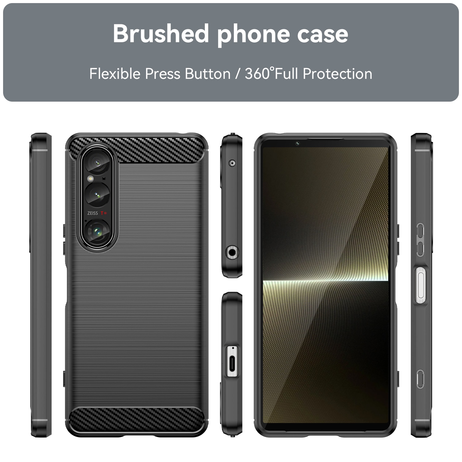 Funda TPU Brushed Sony Xperia 1 VI Black