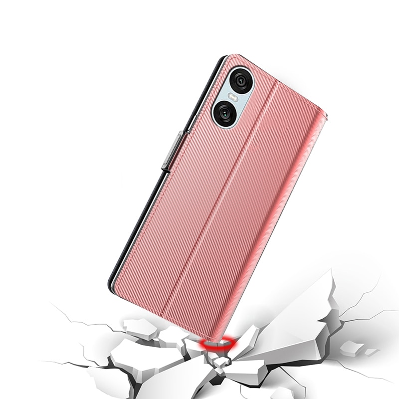 Funda con solapa Espejo Sony Xperia 10 VI oro rosado