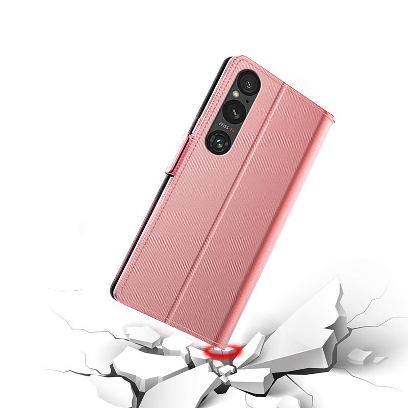 Funda con solapa Espejo Sony Xperia 1 VI oro rosado