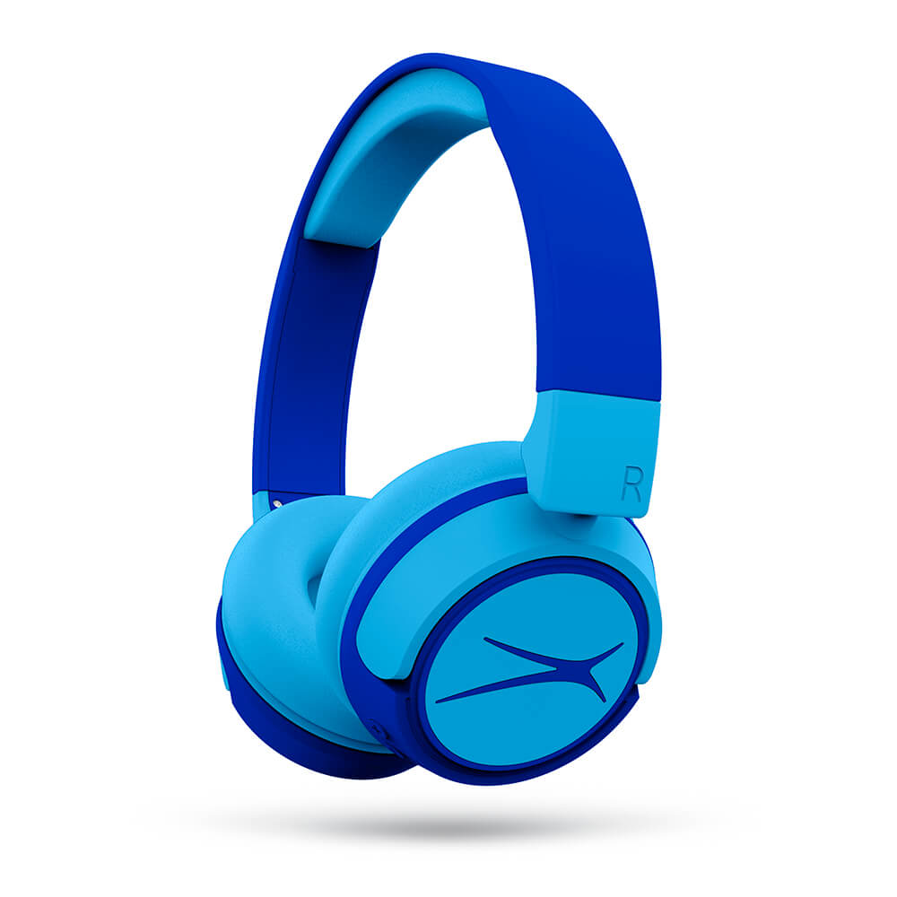 Auriculares inalámbricos On-Ear para niños 2 en 1, azul