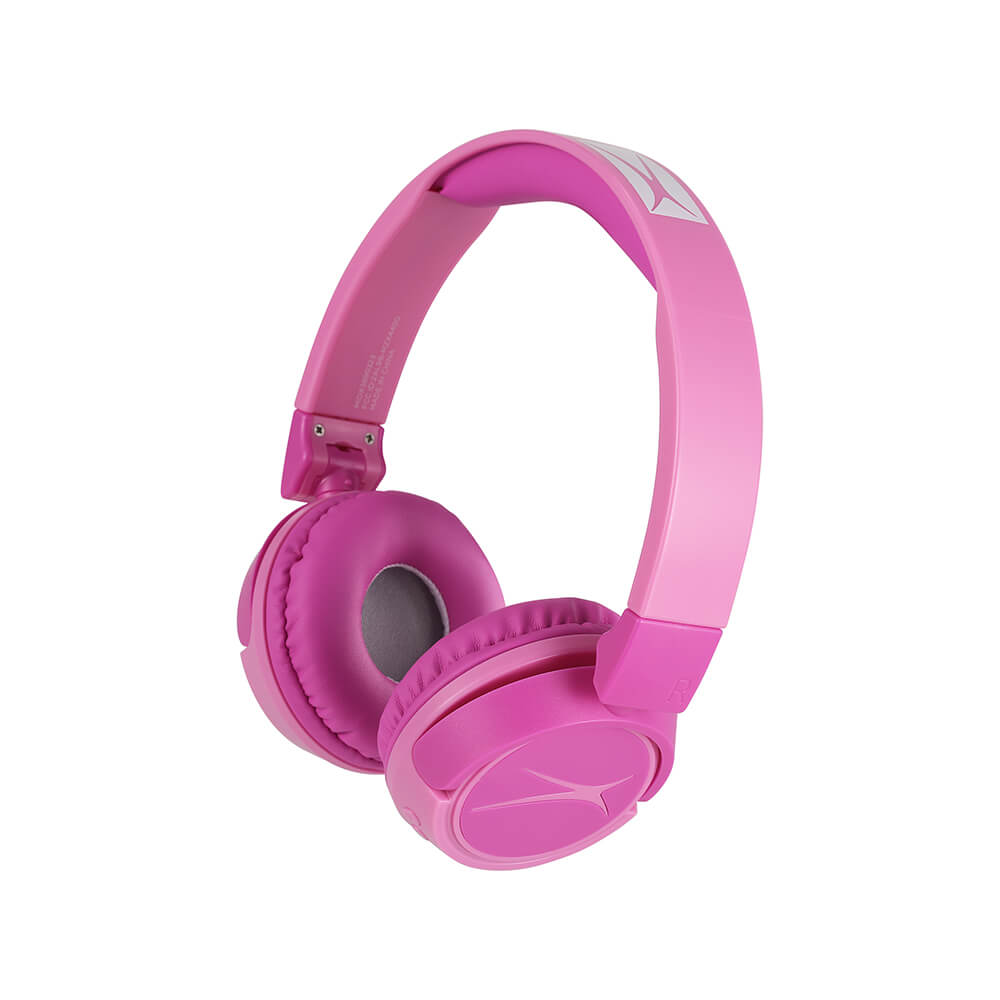 Auriculares inalámbricos On-Ear para niños 2 en 1, rosado