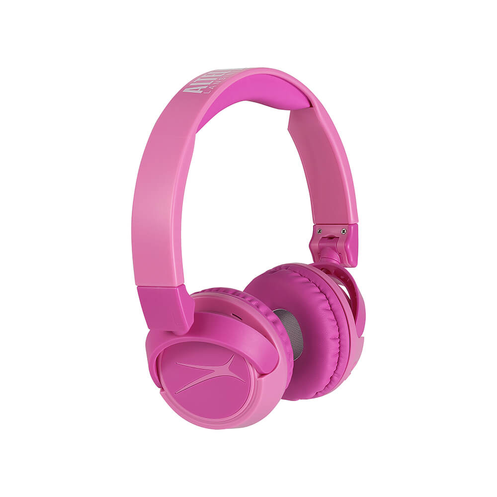 Auriculares inalámbricos On-Ear para niños 2 en 1, rosado