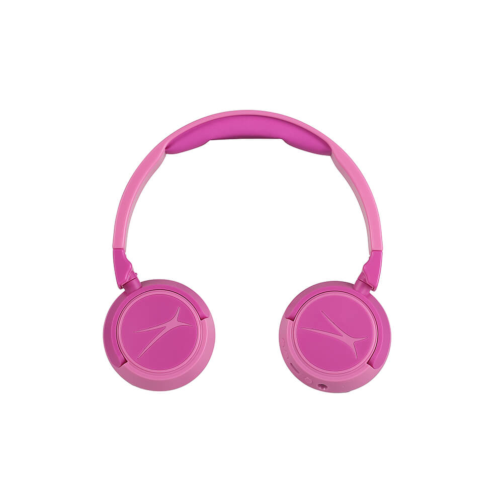 Auriculares inalámbricos On-Ear para niños 2 en 1, rosado