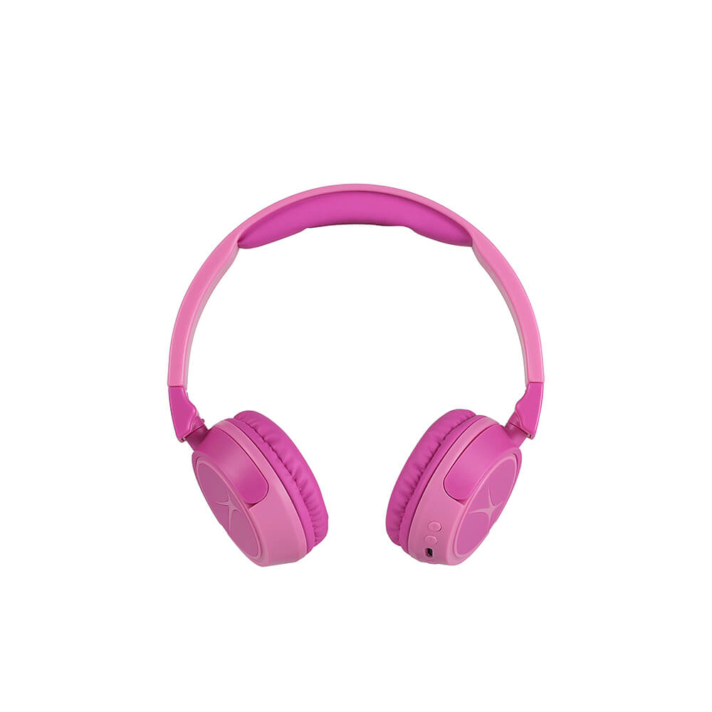 Auriculares inalámbricos On-Ear para niños 2 en 1, rosado