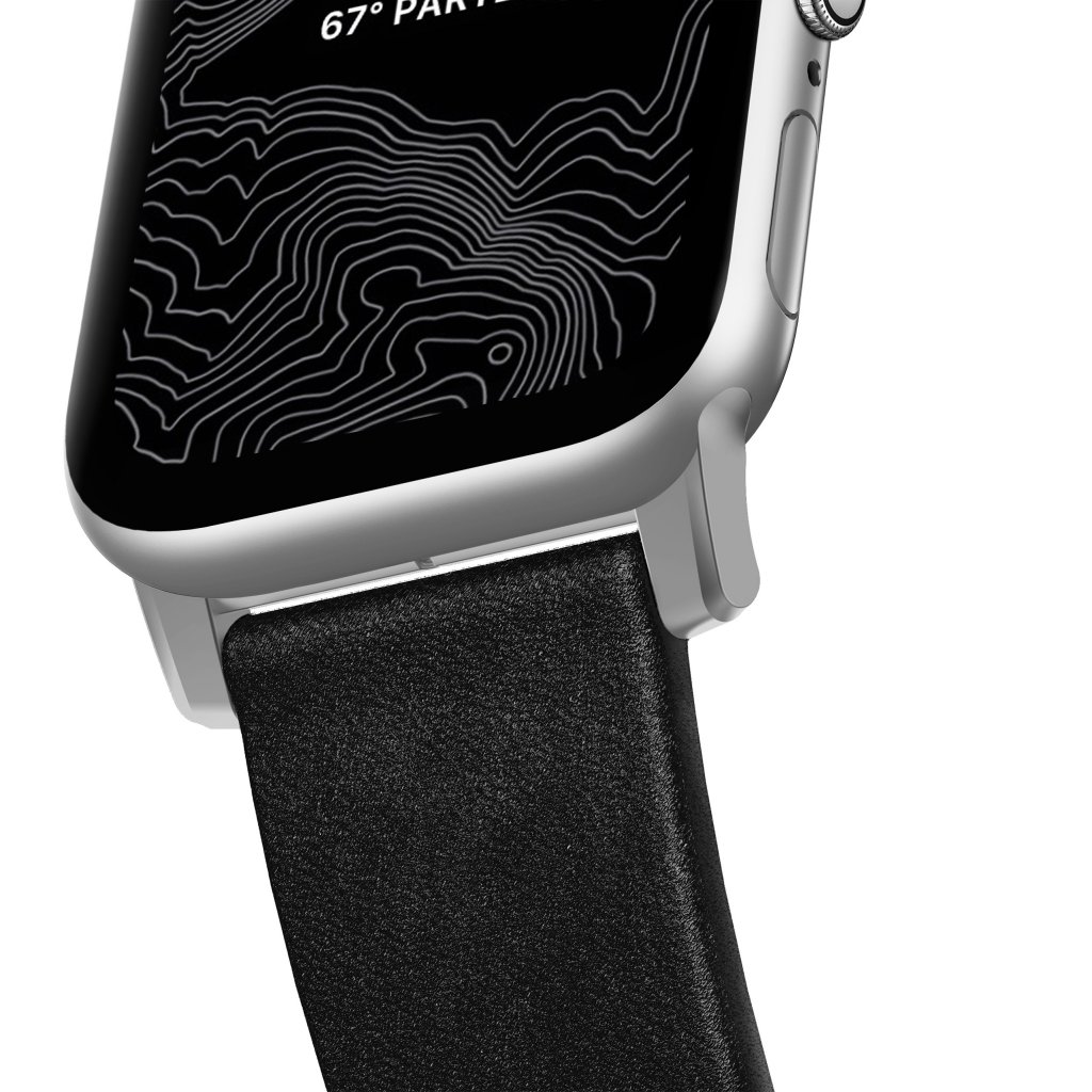 Nomad Black Modern Leather Strap - For Apple Watch Ultra 49mm