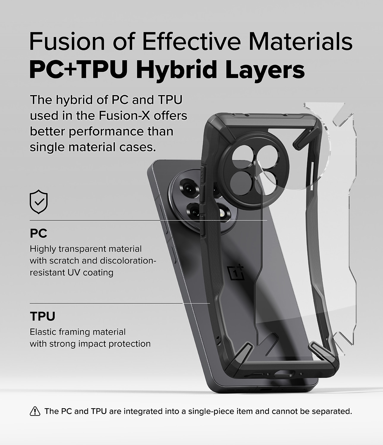 Funda Fusion X  OnePlus 13R Negro