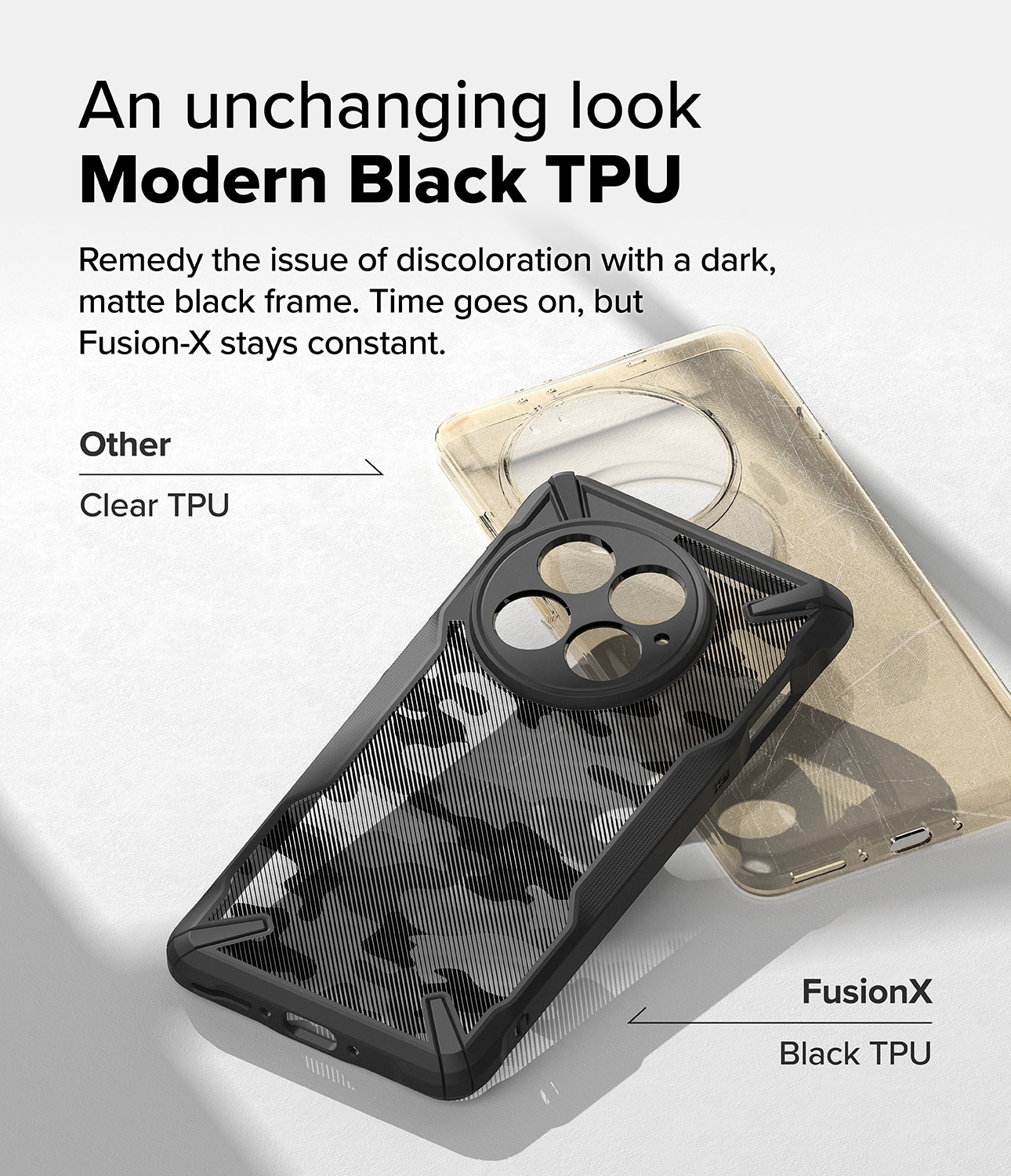 Funda Fusion X  OnePlus 13 Camo Black