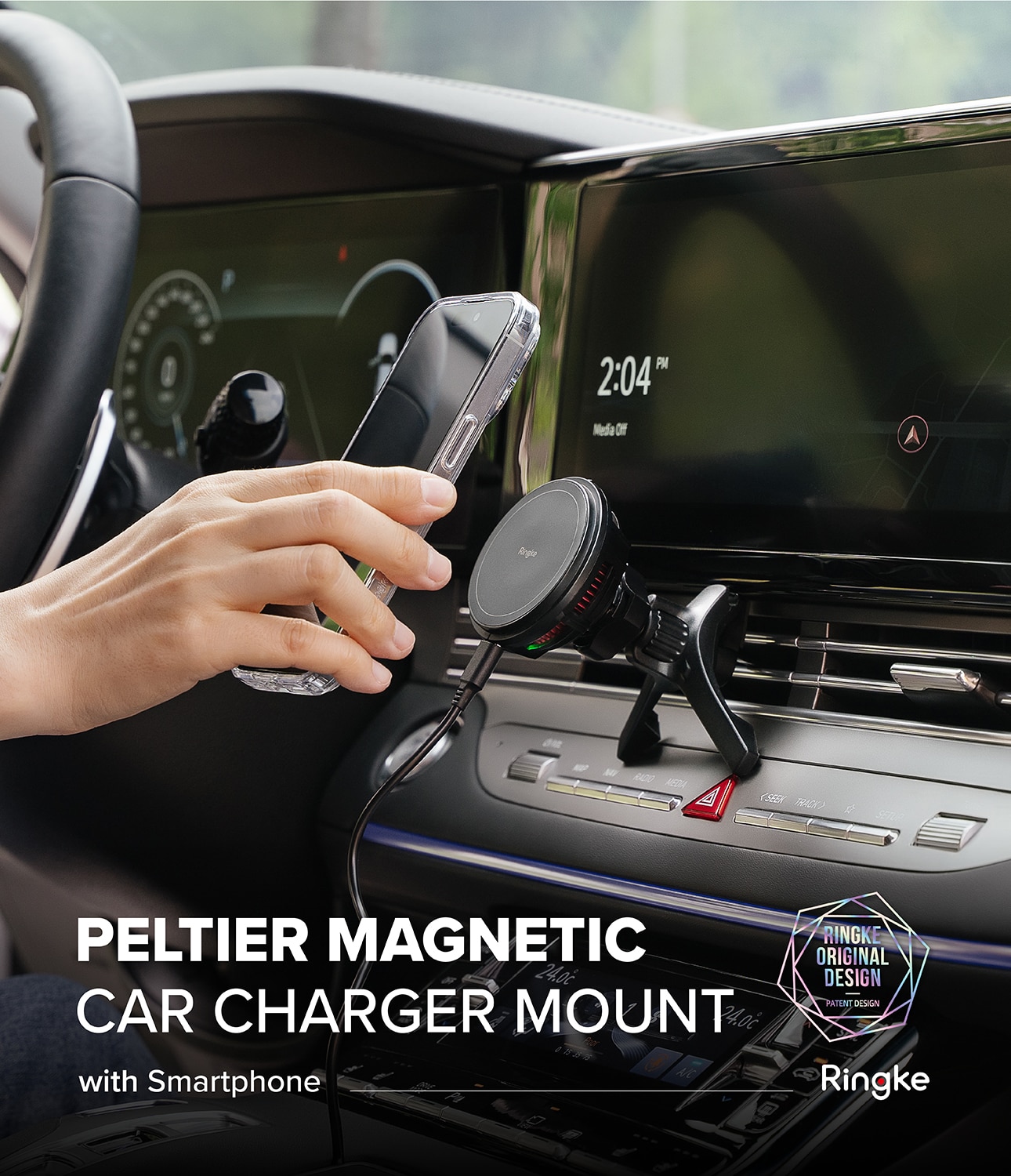 Peltier MagSafe Car Charger, negro