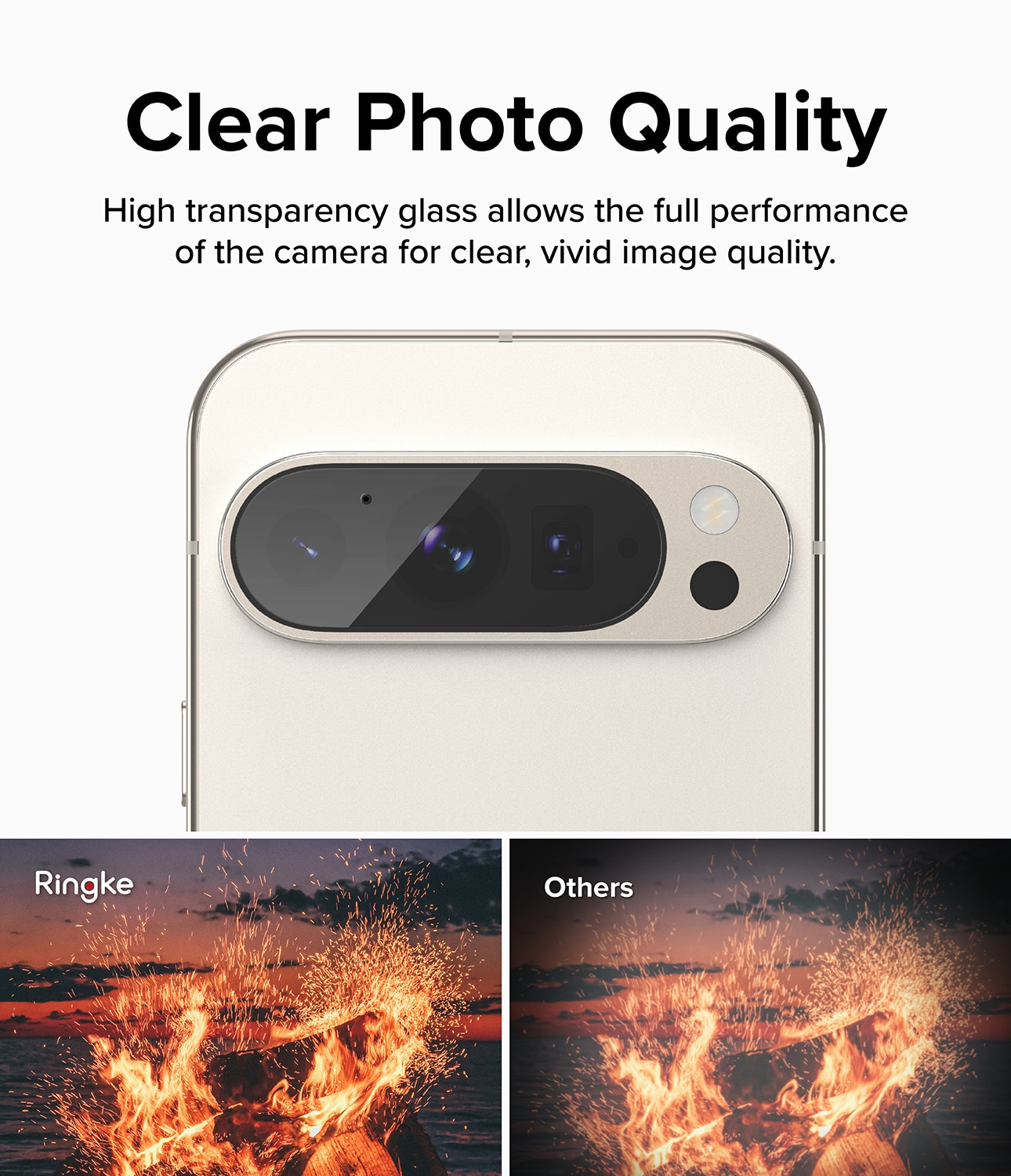 Camera Protector Glass (3-pack) Google Pixel 9 Pro XL Transparente