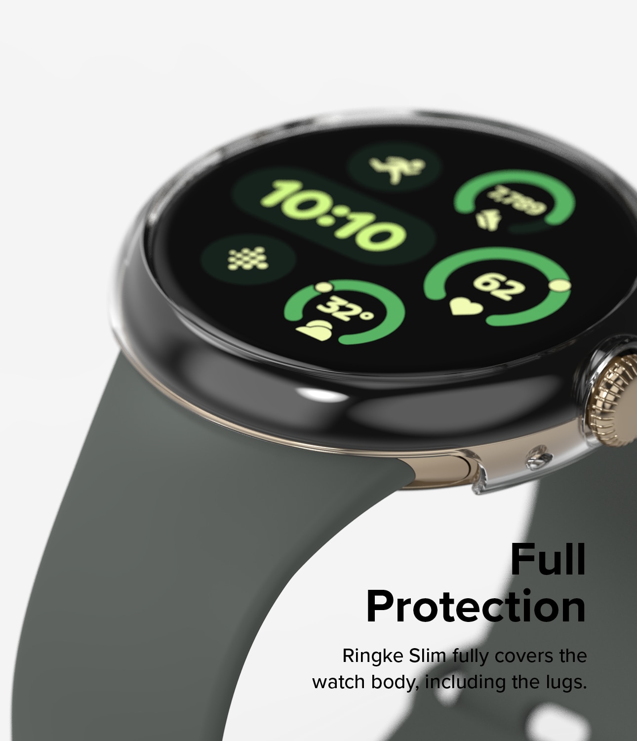 Funda Slim (2 piezas) Google Pixel Watch 3 41mm Matte Black & Clear