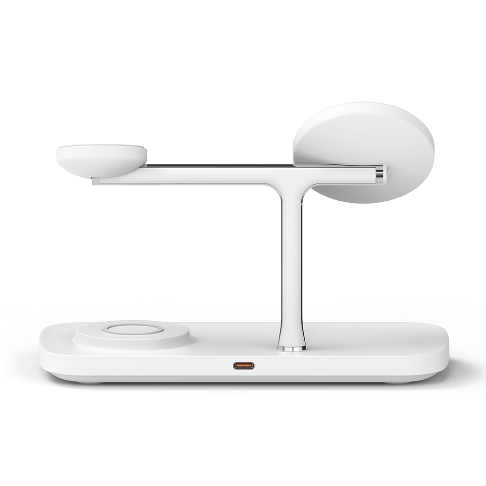 3-in-1 Wireless Charger Stand Qi2 MagSafe, blanco