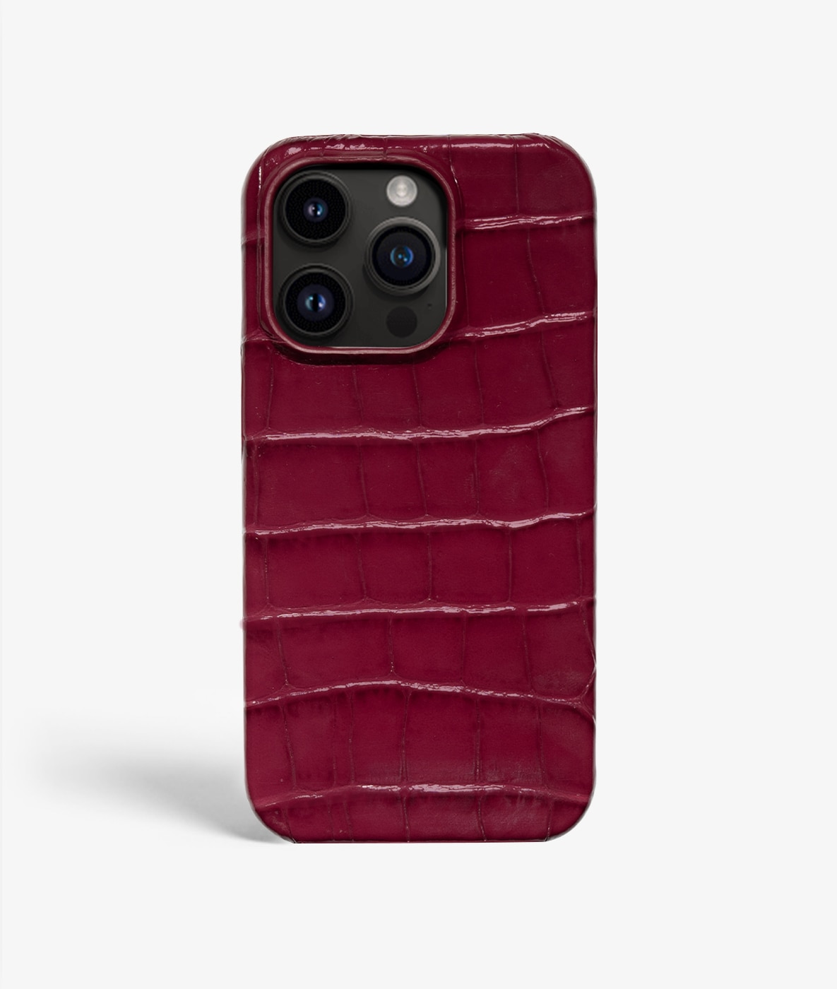 Funda iPhone 14 Pro Max Croco Burgundy