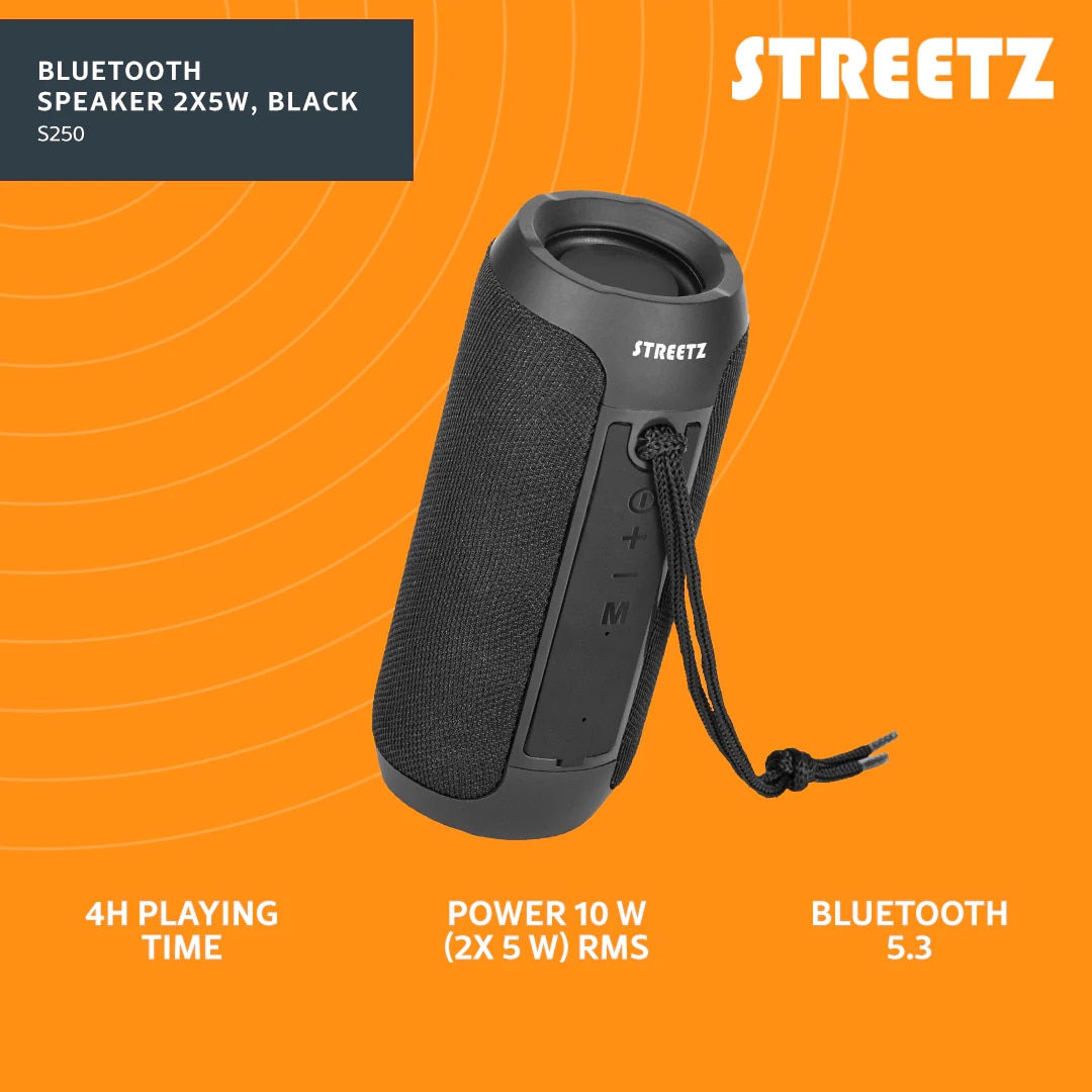 Altavoz Bluetooth, negro