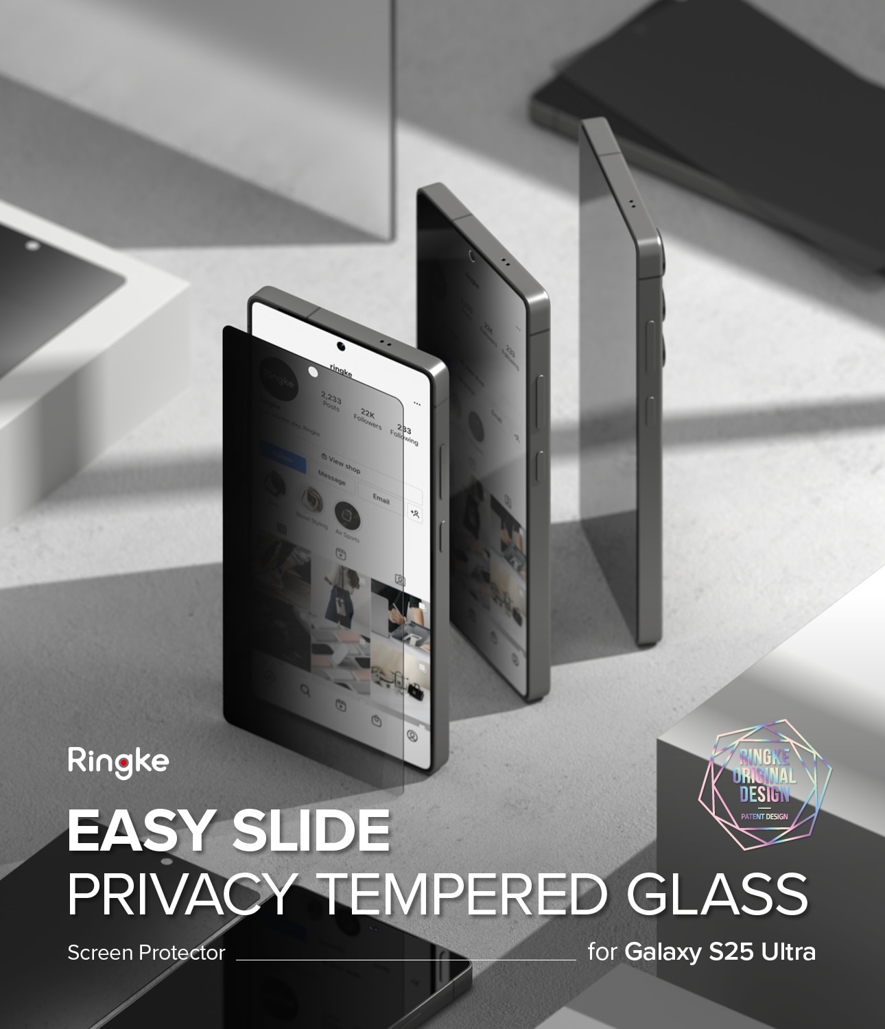 Easy Slide Privacy Glass (2 piezas) Samsung Galaxy S25 Ultra