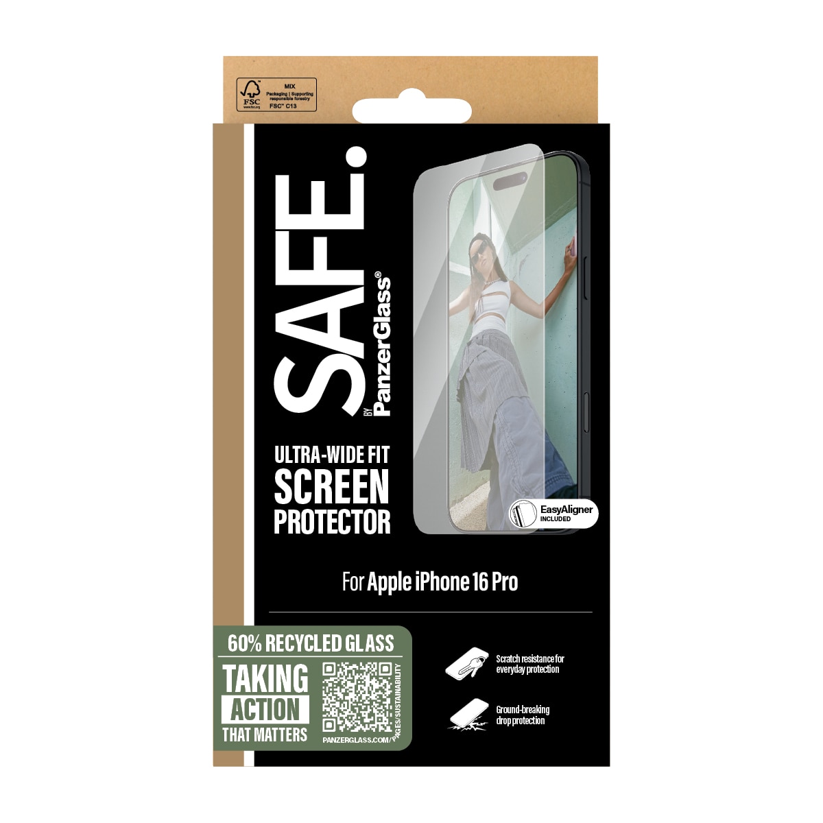 iPhone 16 Pro Screen Protector Ultra Wide Fit (with EasyAligner)