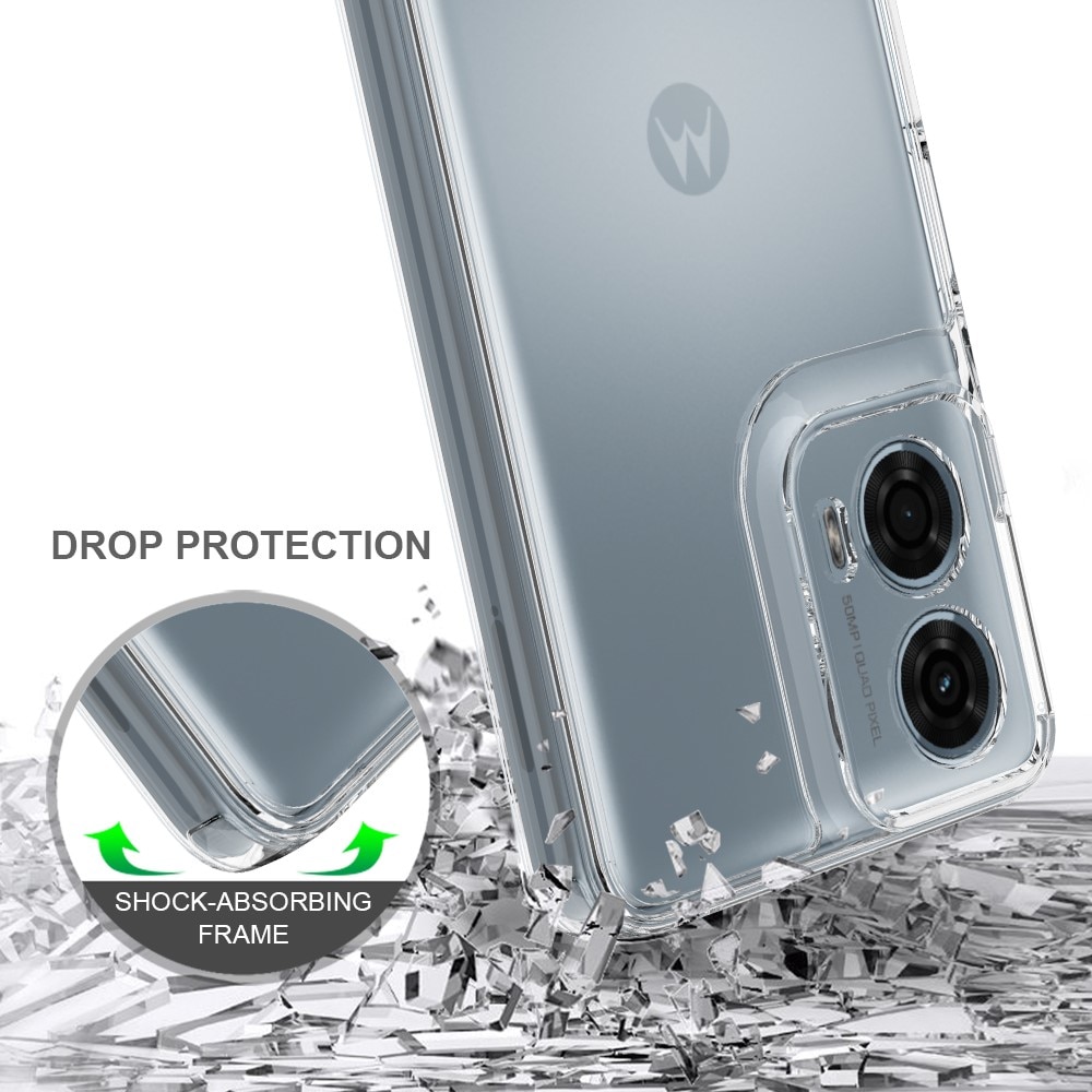 Funda híbrida para Motorola Moto G85 transparente