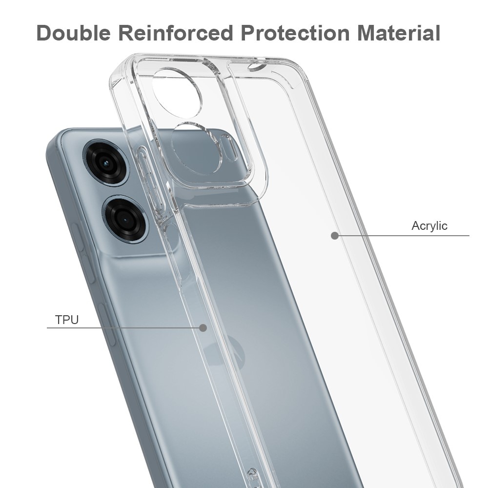 Funda híbrida para Motorola Moto G85 transparente