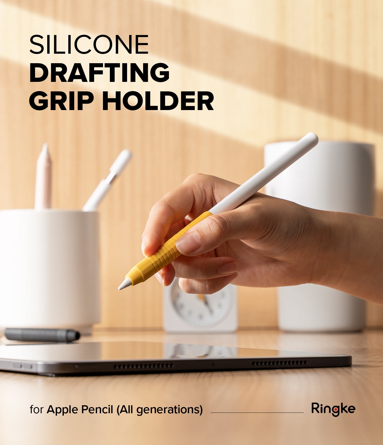 Silicone Grip Holder Apple Pencil negro