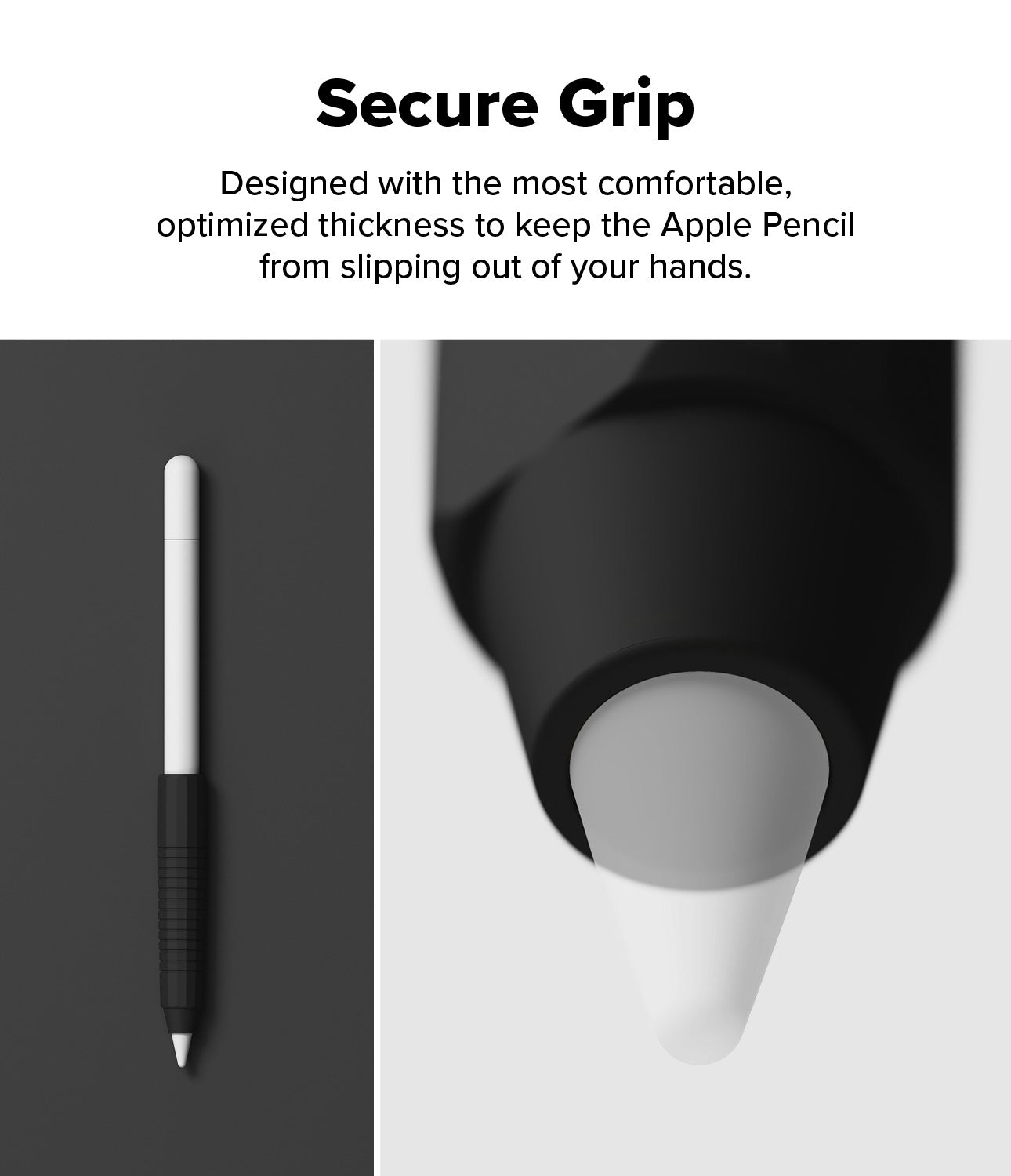 Silicone Grip Holder Apple Pencil negro