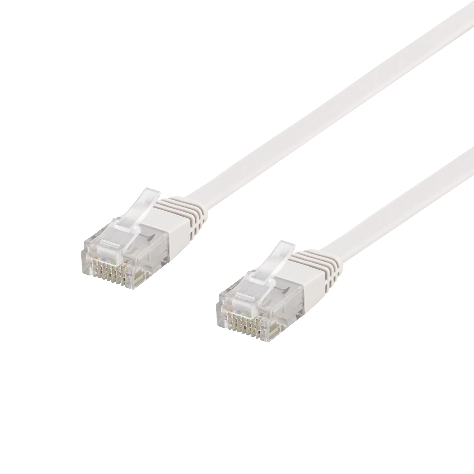 Cable de parcheo U/UTP Cat6 plano de 10 m blanco