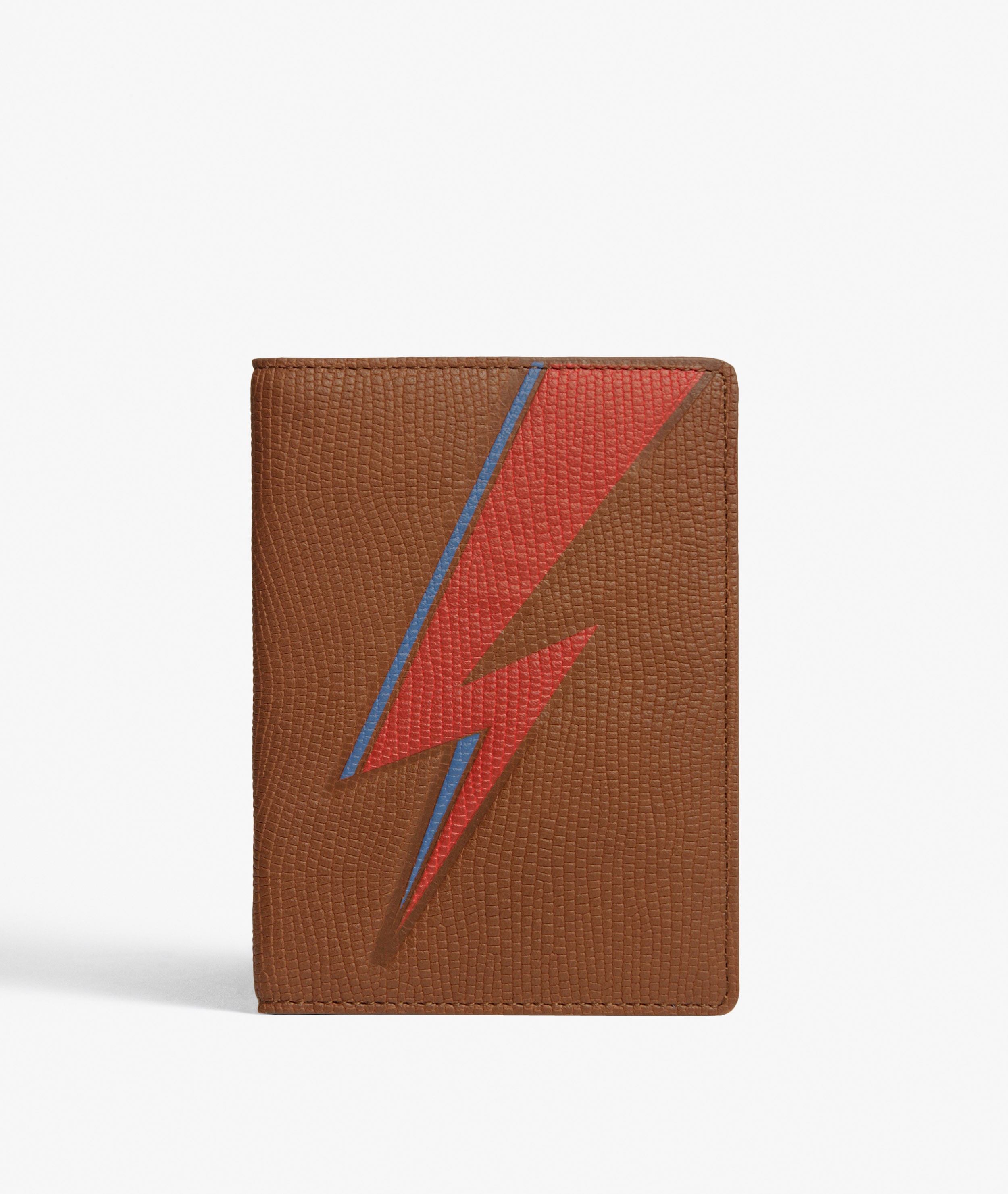 Funda para pasaporte Bowie Lightning Lizard Cognac