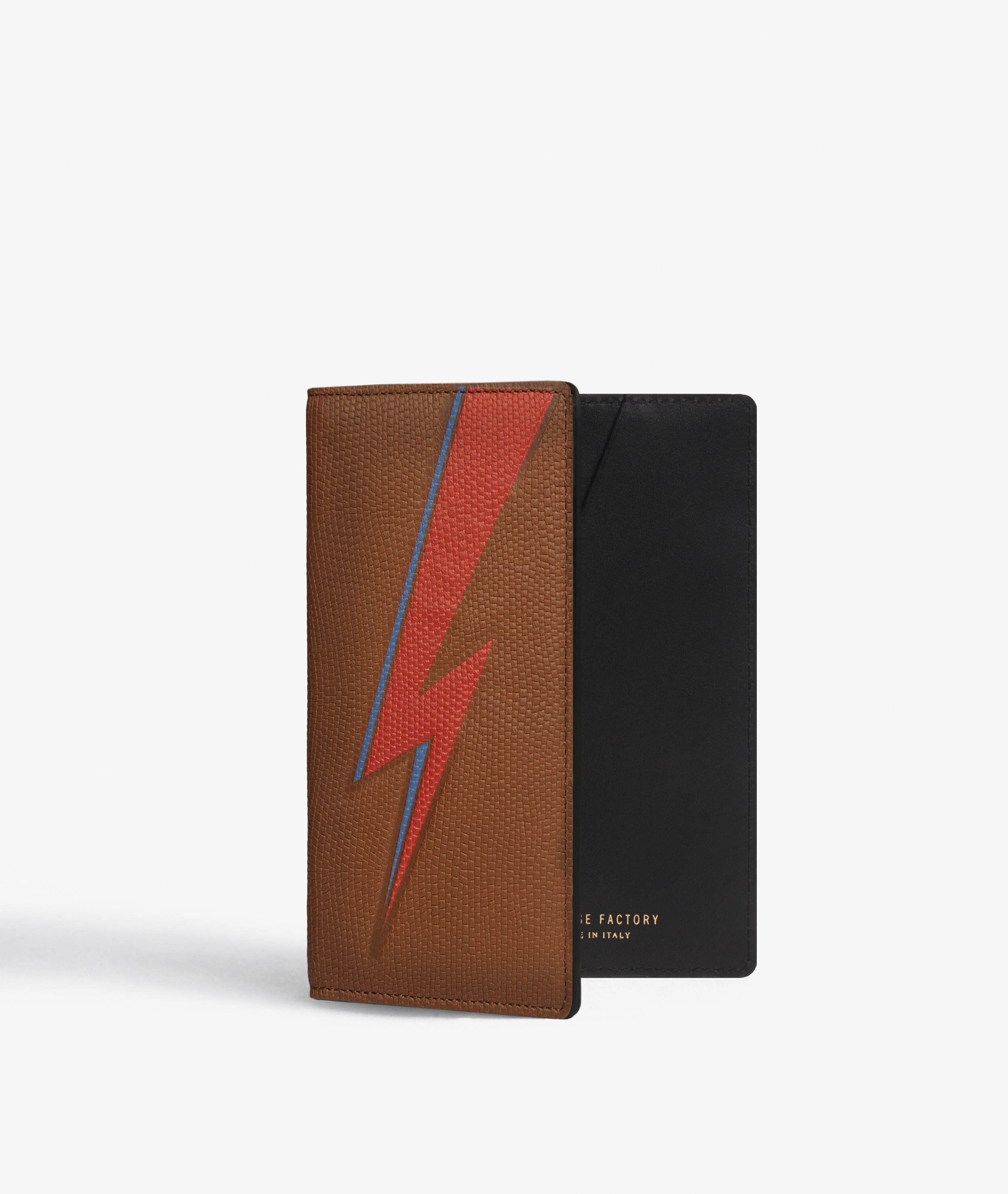 Funda para pasaporte Bowie Lightning Lizard Cognac