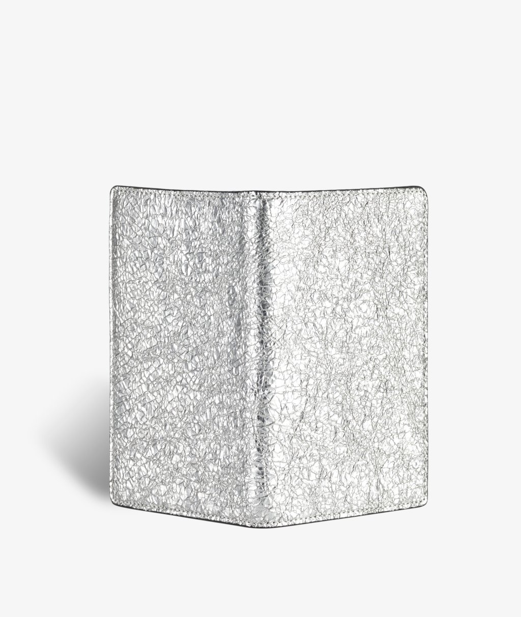 Funda para pasaporte Crushed Metallic Silver