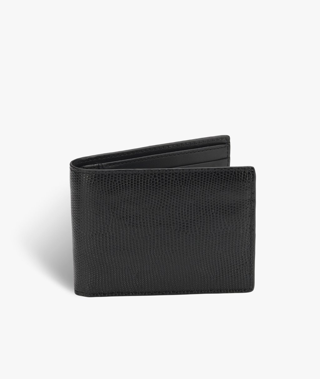 Uomo Wallet Lizard Black