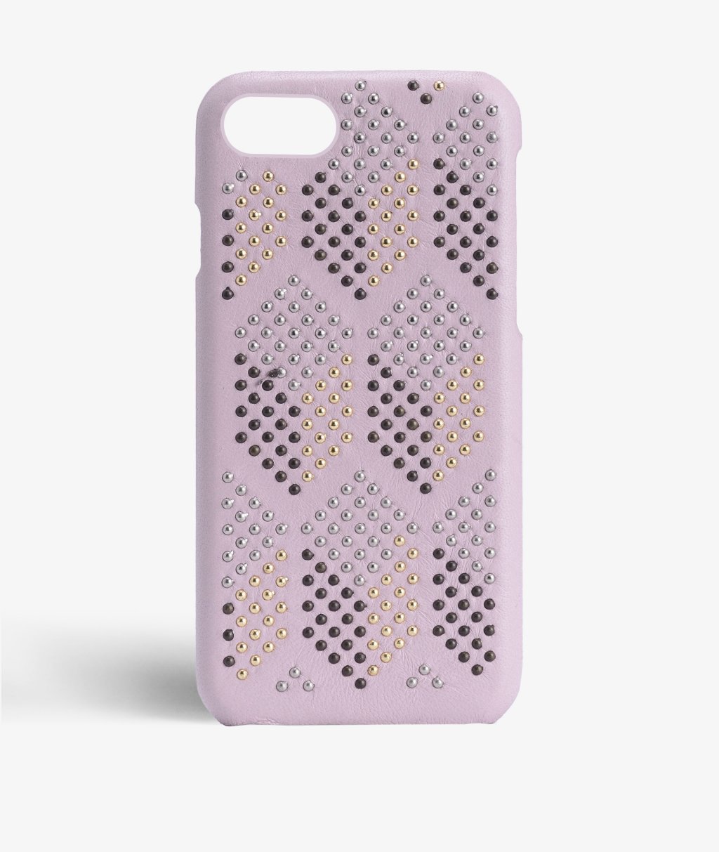 Funda iPhone 8 Mixed Mini Studs Nappa Baby Pink