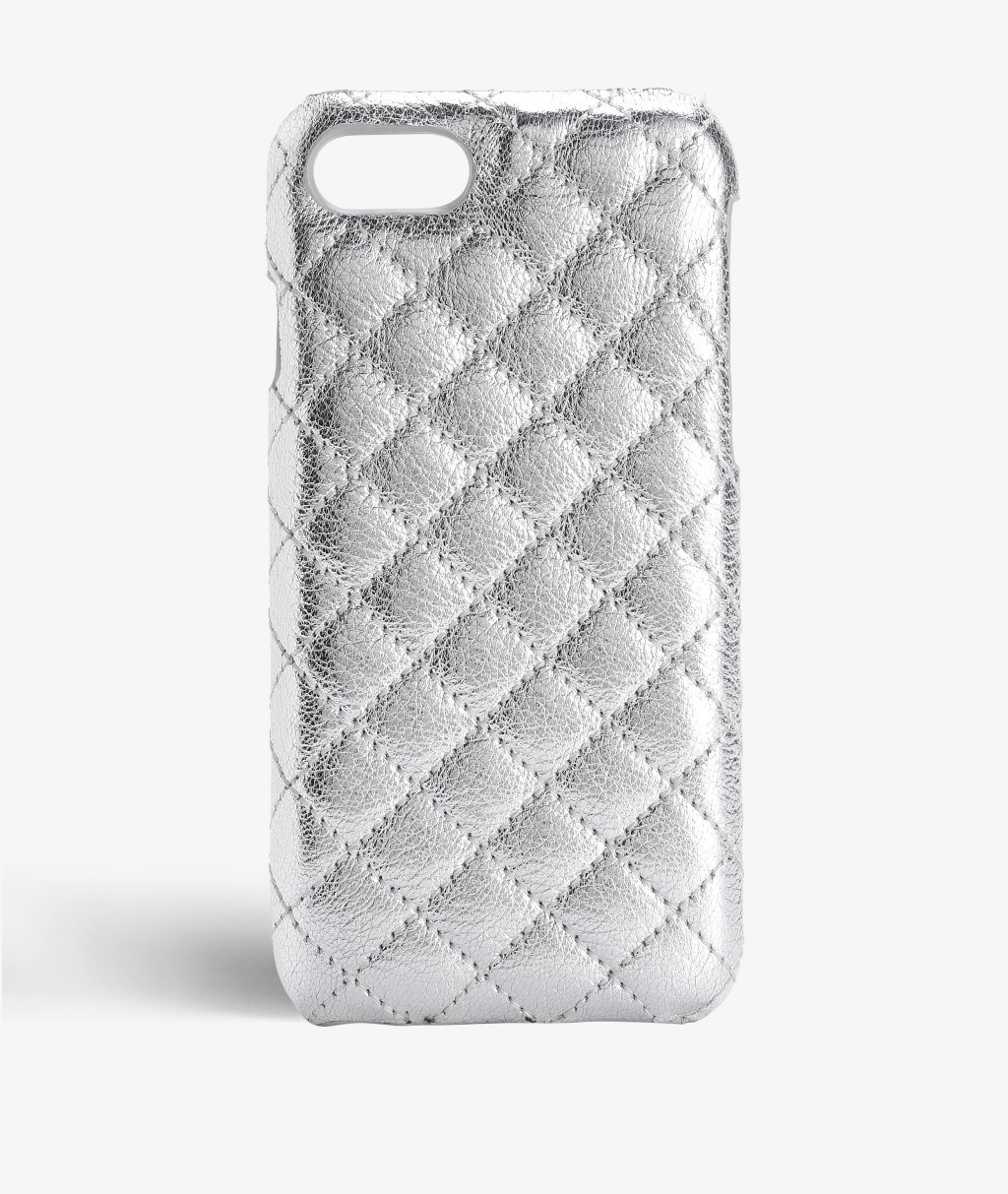 Funda iPhone SE 2022 Quilted Metallic Silver