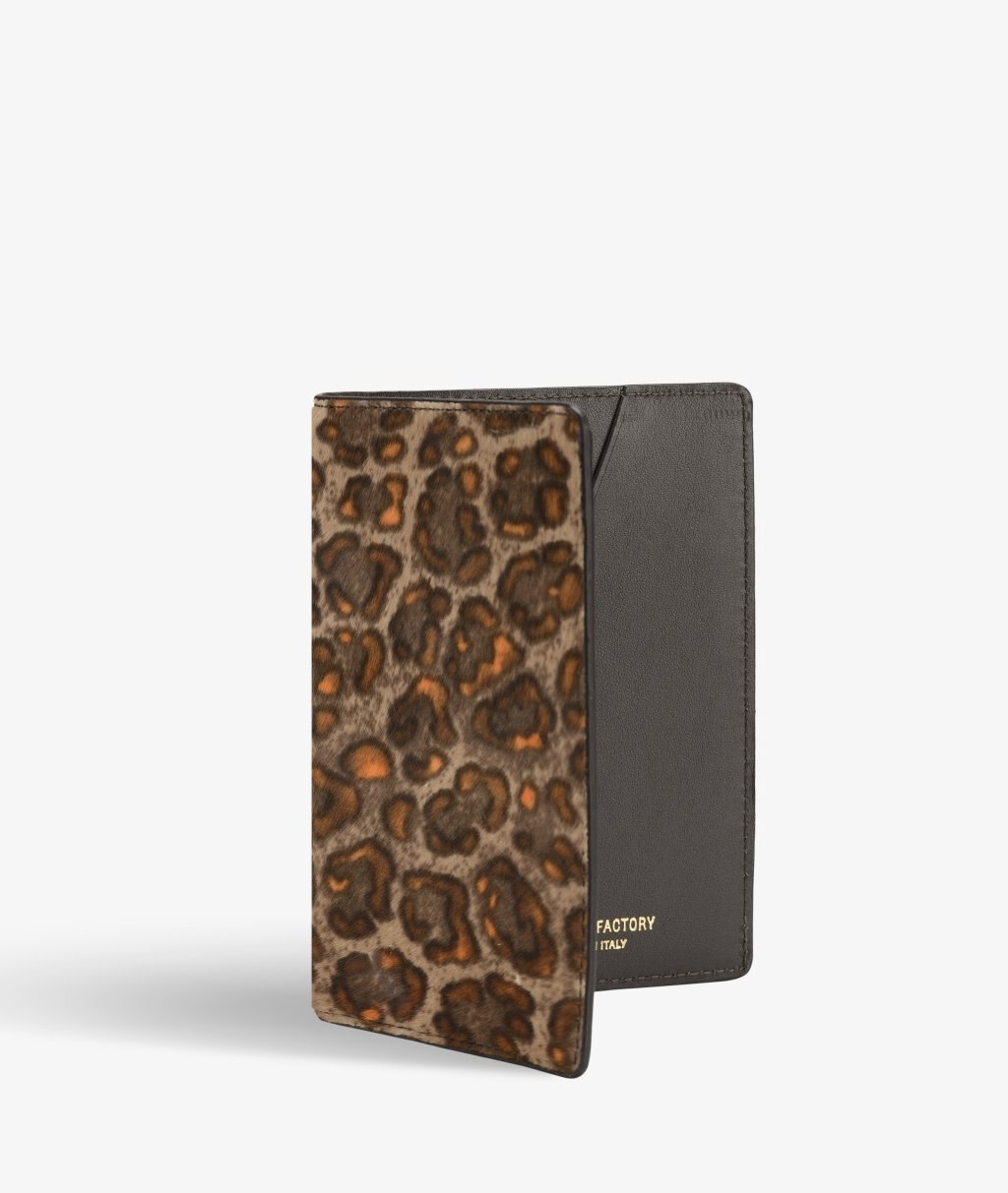 Funda para pasaporte Pony Leopardo Camel/Orange