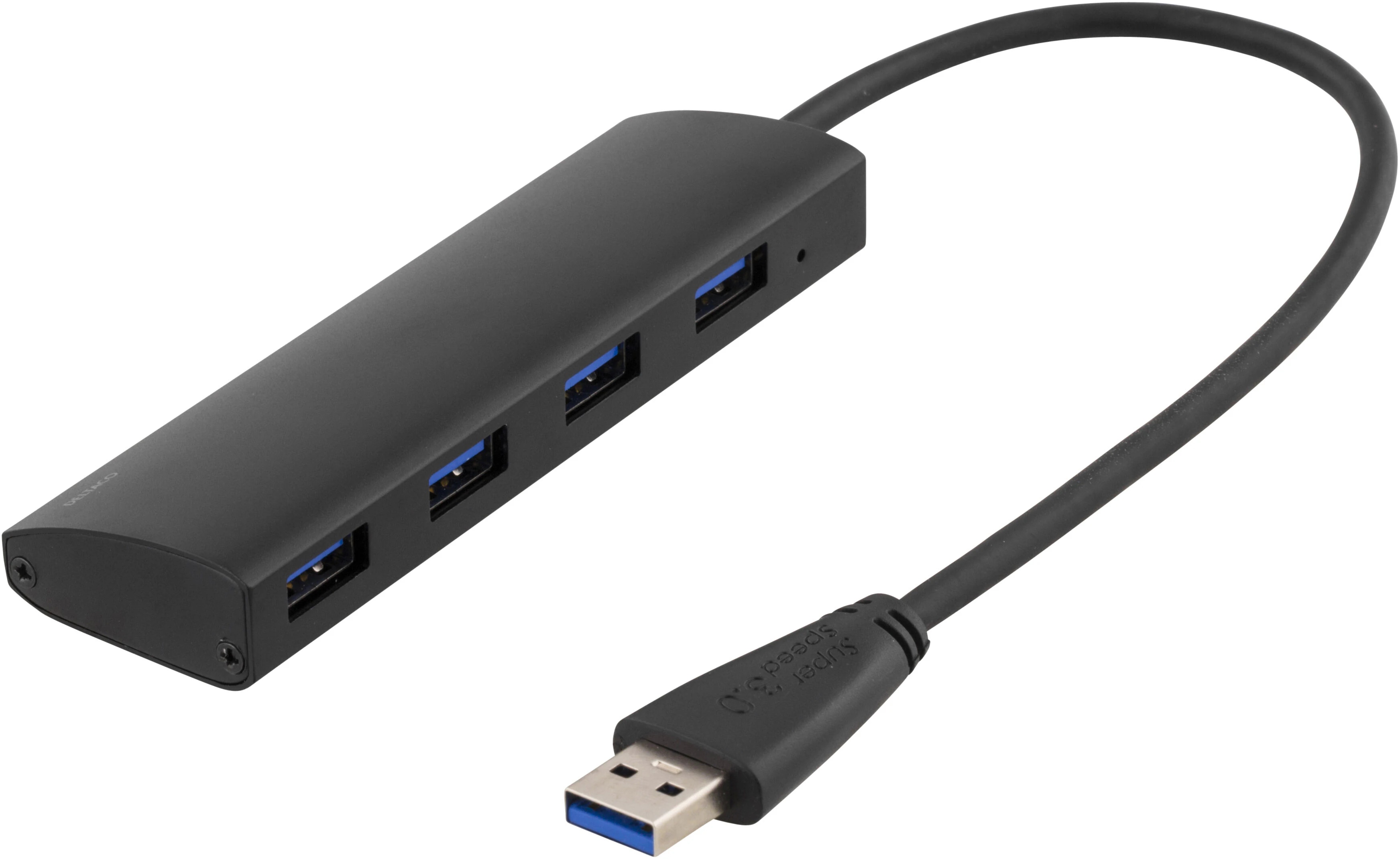 Concentrador USB-A 4x USB-A Hembra negro