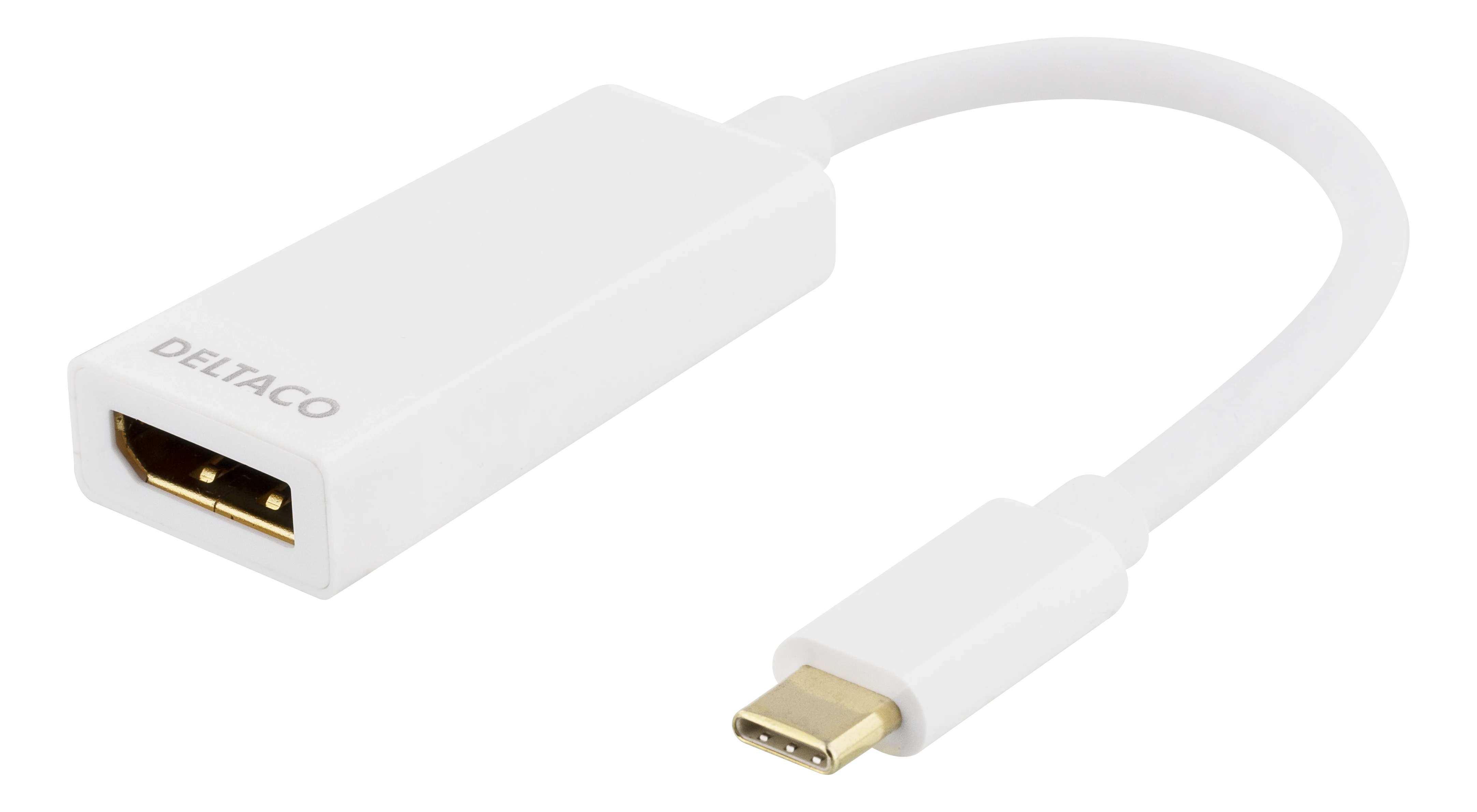 Adaptador de USB-C a DisplayPort blanco