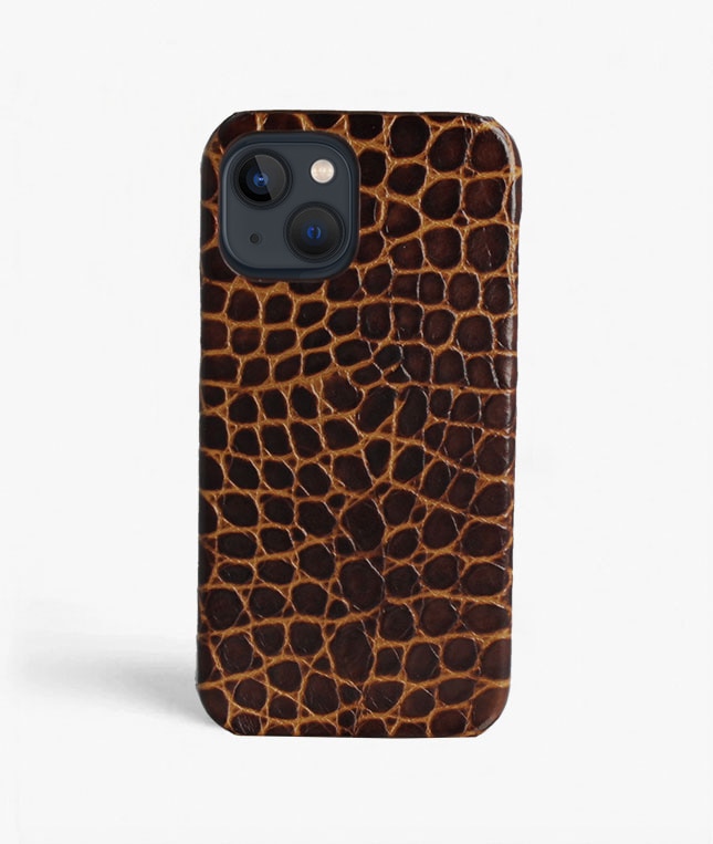 Funda iPhone 13 Pro Small Croco Brown