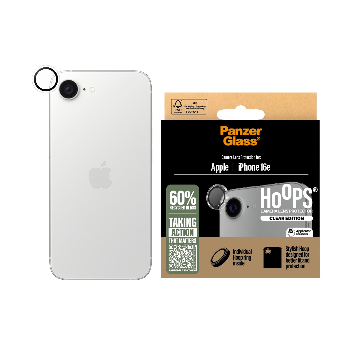 iPhone 16e Hoops Camera Lens Protector Transparente