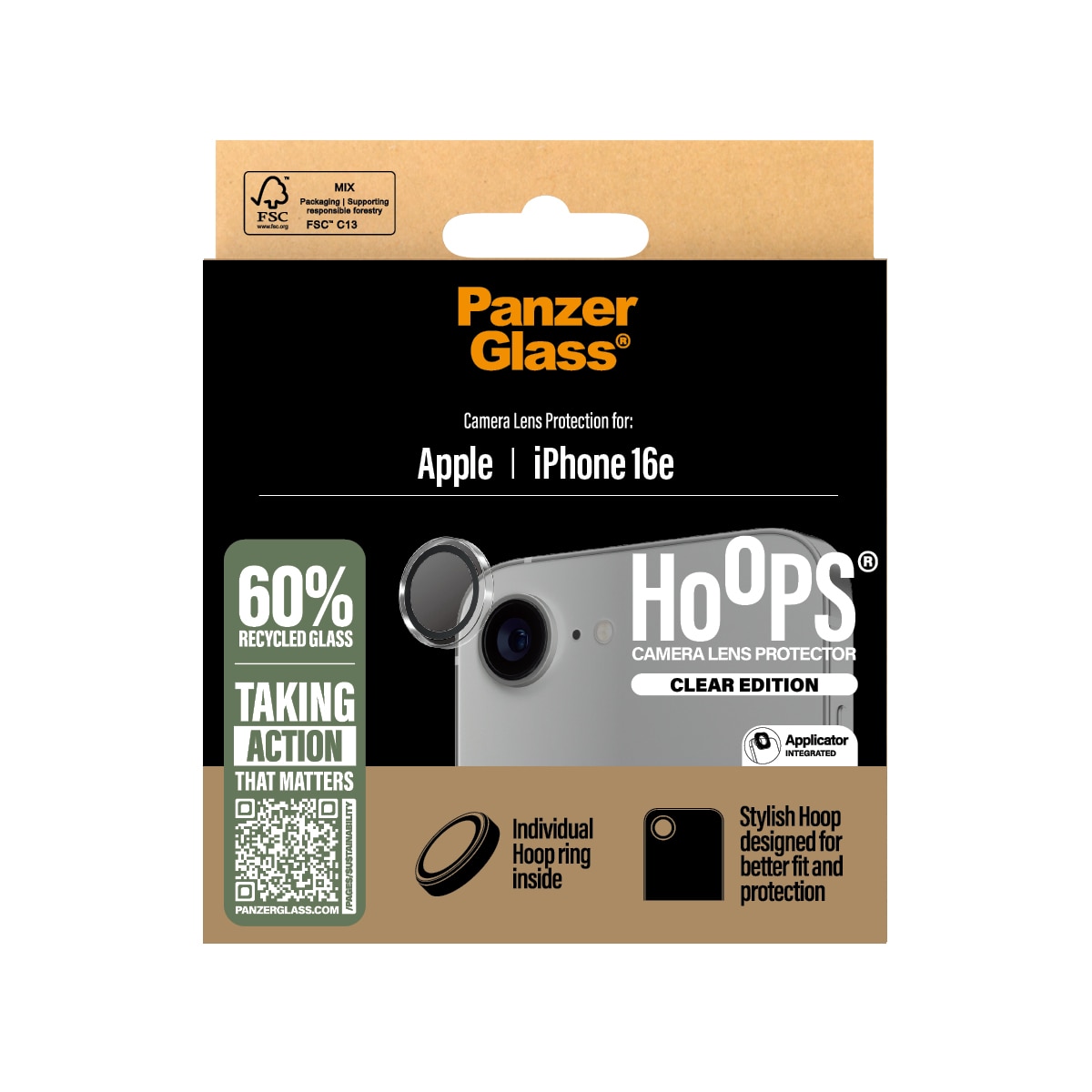 iPhone 16e Hoops Camera Lens Protector Transparente