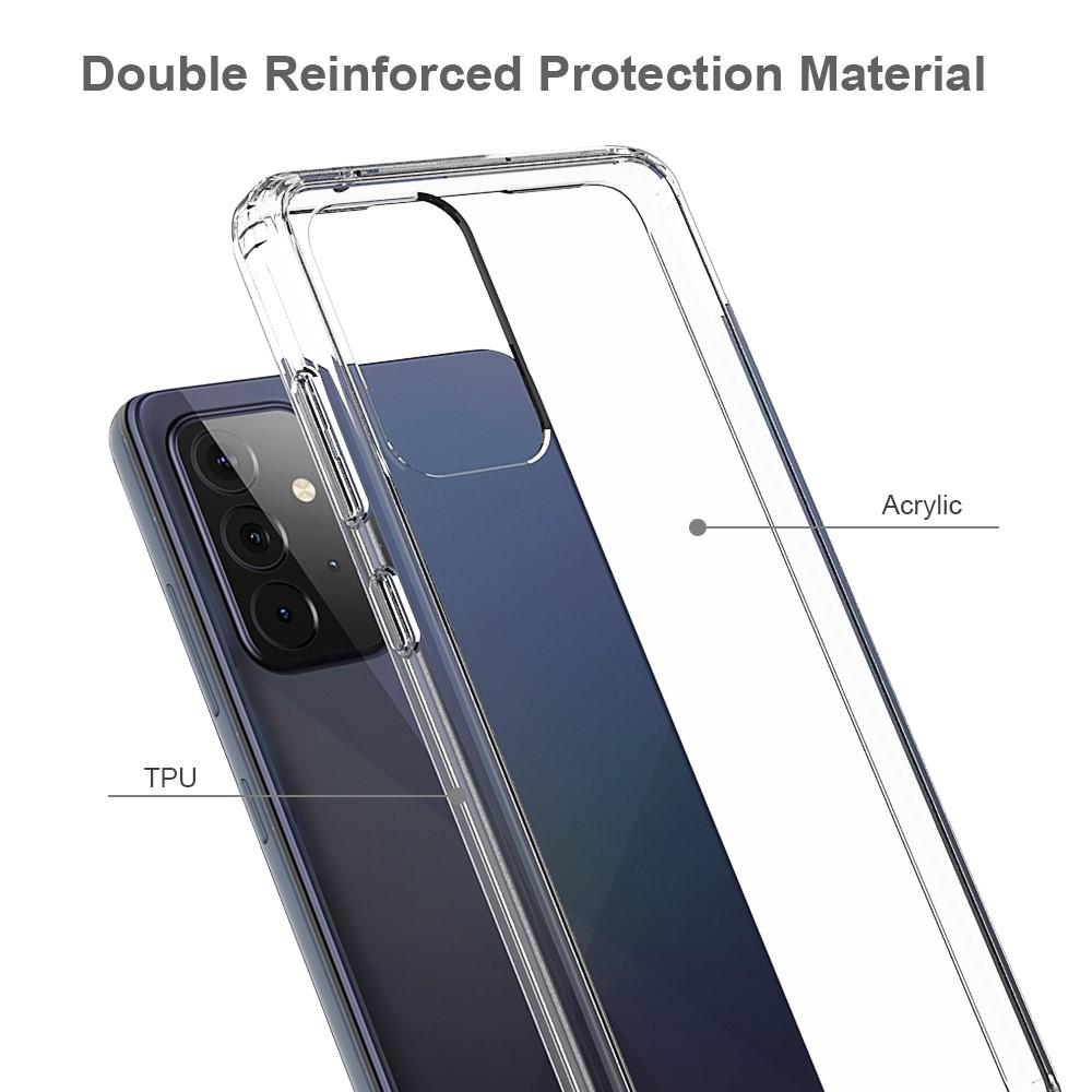 Funda híbrida Crystal Hybrid para Samsung Galaxy A72 5G, transparente