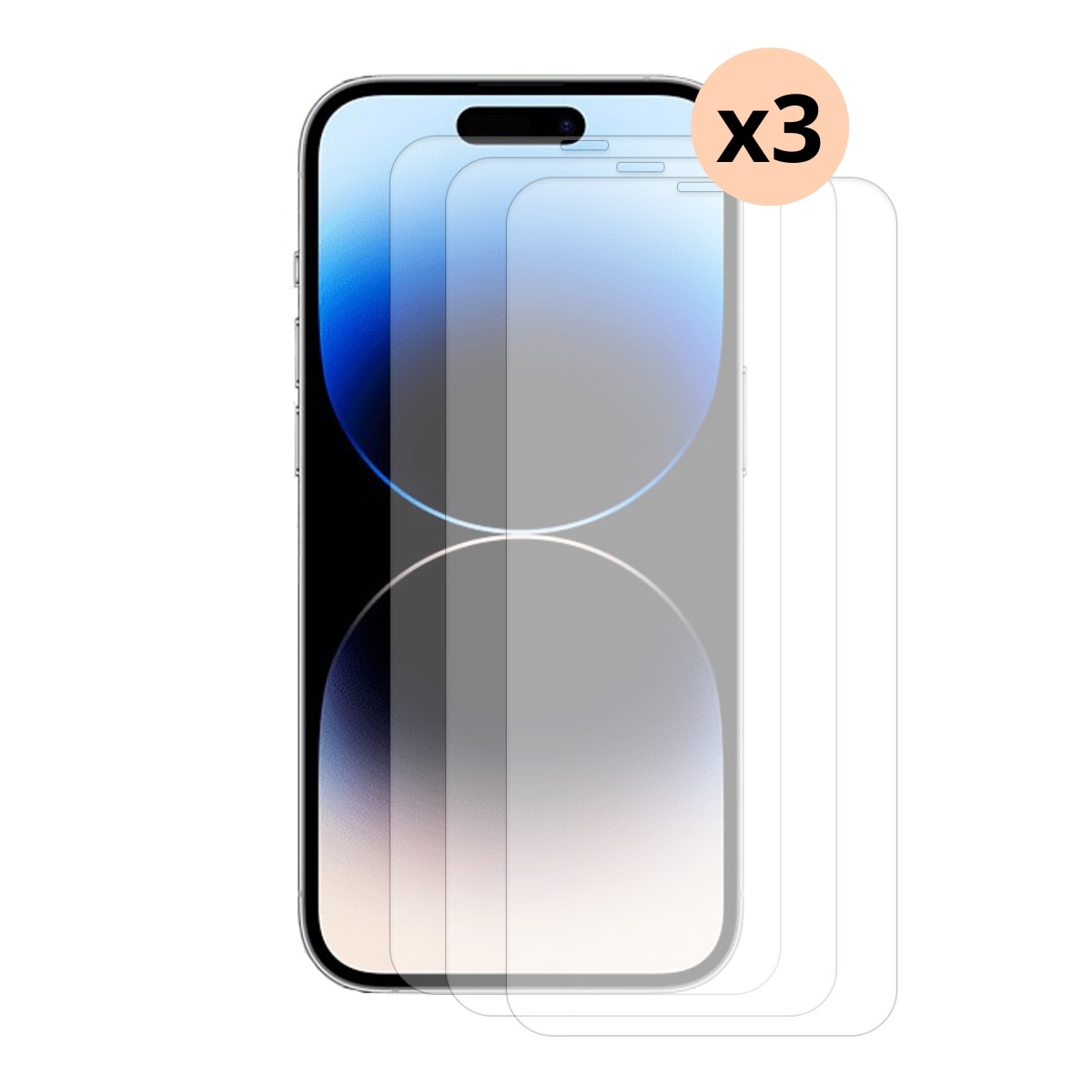 Kit para iPhone 14 Plus, 3 piezas Protector de pantalla en cristal templado  0.3mm - Comprar online